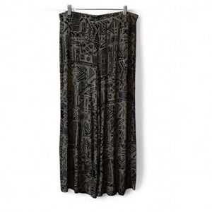 Vintage 90s Chico's Travelers Print Cropped Wide Leg Pants, Women's Size XL‎